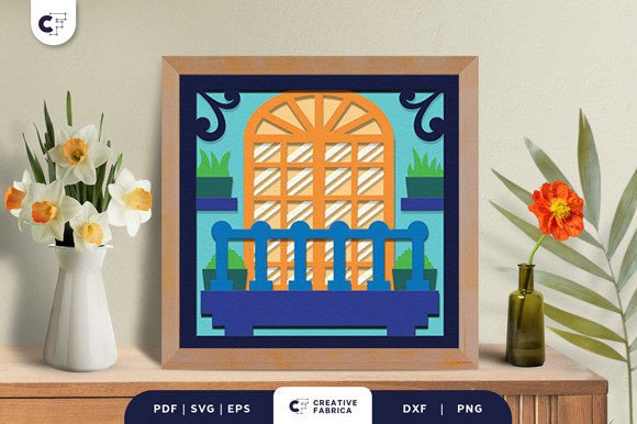 Bring Spring Indoors: The Calming Magic of a Floral Balcony 3D Layered Paper Cut