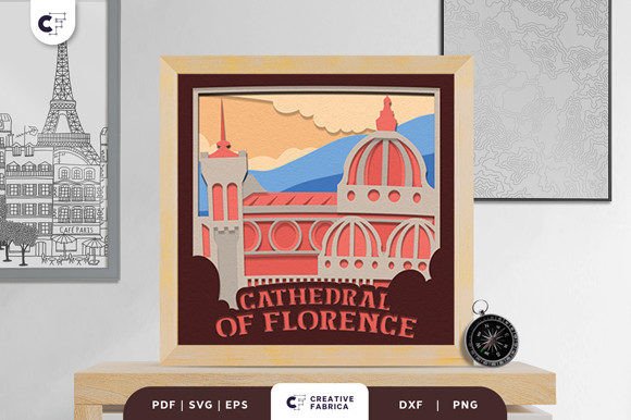 Capturing History: The Art of the Cathedral of Florence Italy 3D Shadowbox