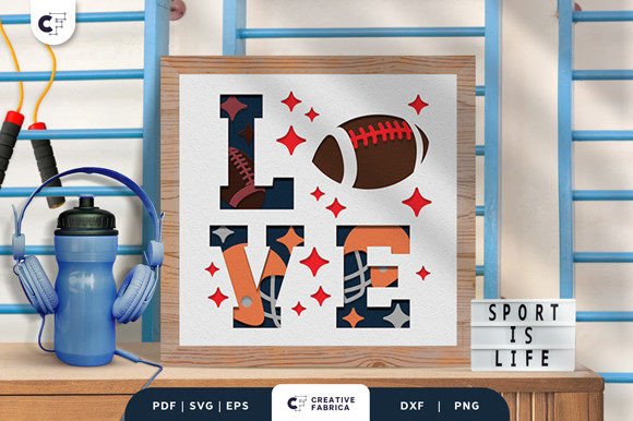 Celebrating the Game: The Art and Utility of the American Football LOVE 3D Paper Cut