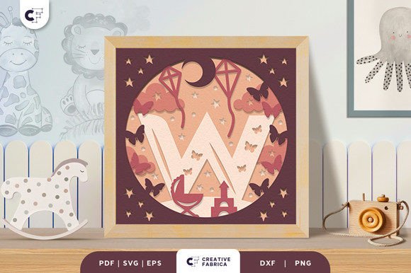 Crafting a Whimsical Nursery with the Baby Alphabet W Monogram 3D Papercut SVG