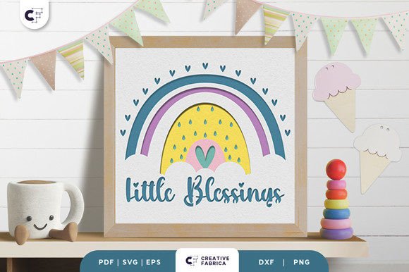 Crafting the Little Blessings Boho Rainbow 3D SVG