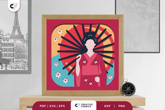 Creating Depth and Tradition: A Guide to Japanese Kimono 3D Layered Paper Cut Art