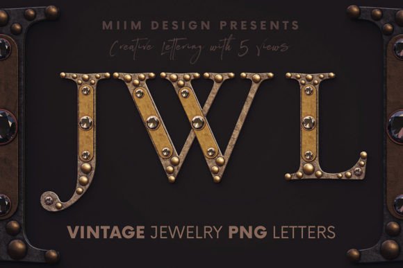 Elevating Design with Steampunk Vintage Jewelry 3D Lettering