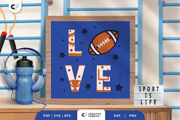 Evaluating the American Football LOVE 3D Papercut Design for Sports Decor