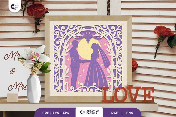 Evaluating the Bride and Groom 3D Shadow Box SVG for Wedding Keepsakes