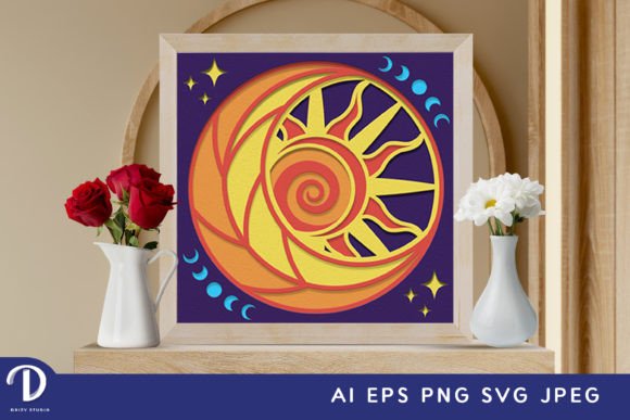 Evaluating the Majestic Moon and Sun Celestial 3D SVG for Shadow Box Projects