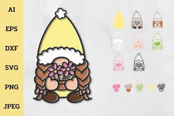 Mastering Multi-Layered Designs: A Guide to 3D Layered Gnome and Flower Projects