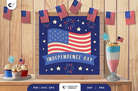 Strategic Design and Execution of the USA Independence Day 3D Shadow Box