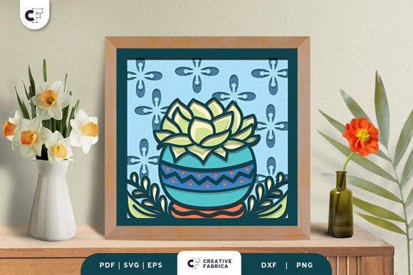 Strategic Design Decisions: Leveraging the Rustic Cacti in a Pot 3D Light Box SVG for Tangible Brand Impact