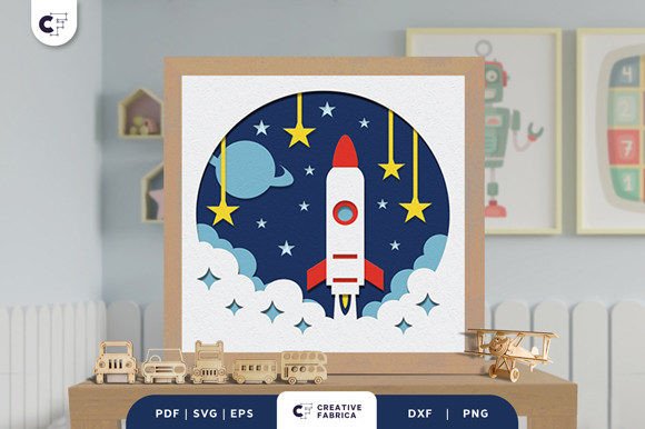 Transforming Blank Walls into Galaxies with Outer Space Planets 3D Paper Cut SVG