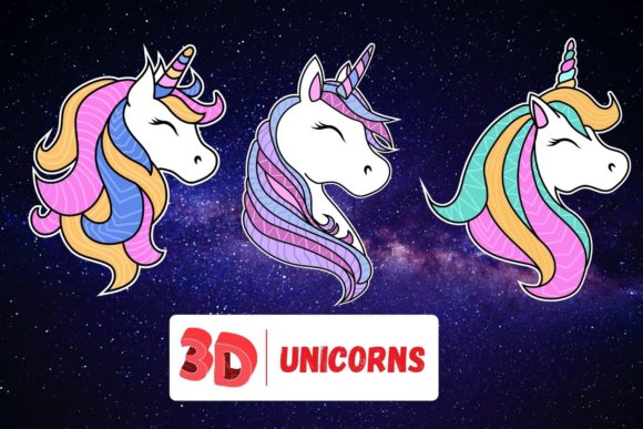 Unlock Magic with 3D Unicorn SVG Bundle